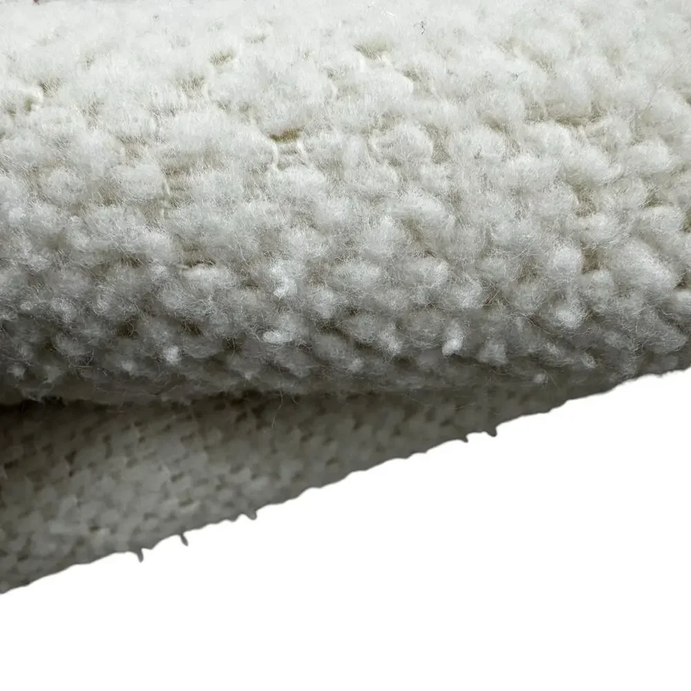 Vintage FARIBO Wool Acrylic Blanket Ivory Satin Trim Woven Texture 68x82 Cottage - Picture 13 of 13